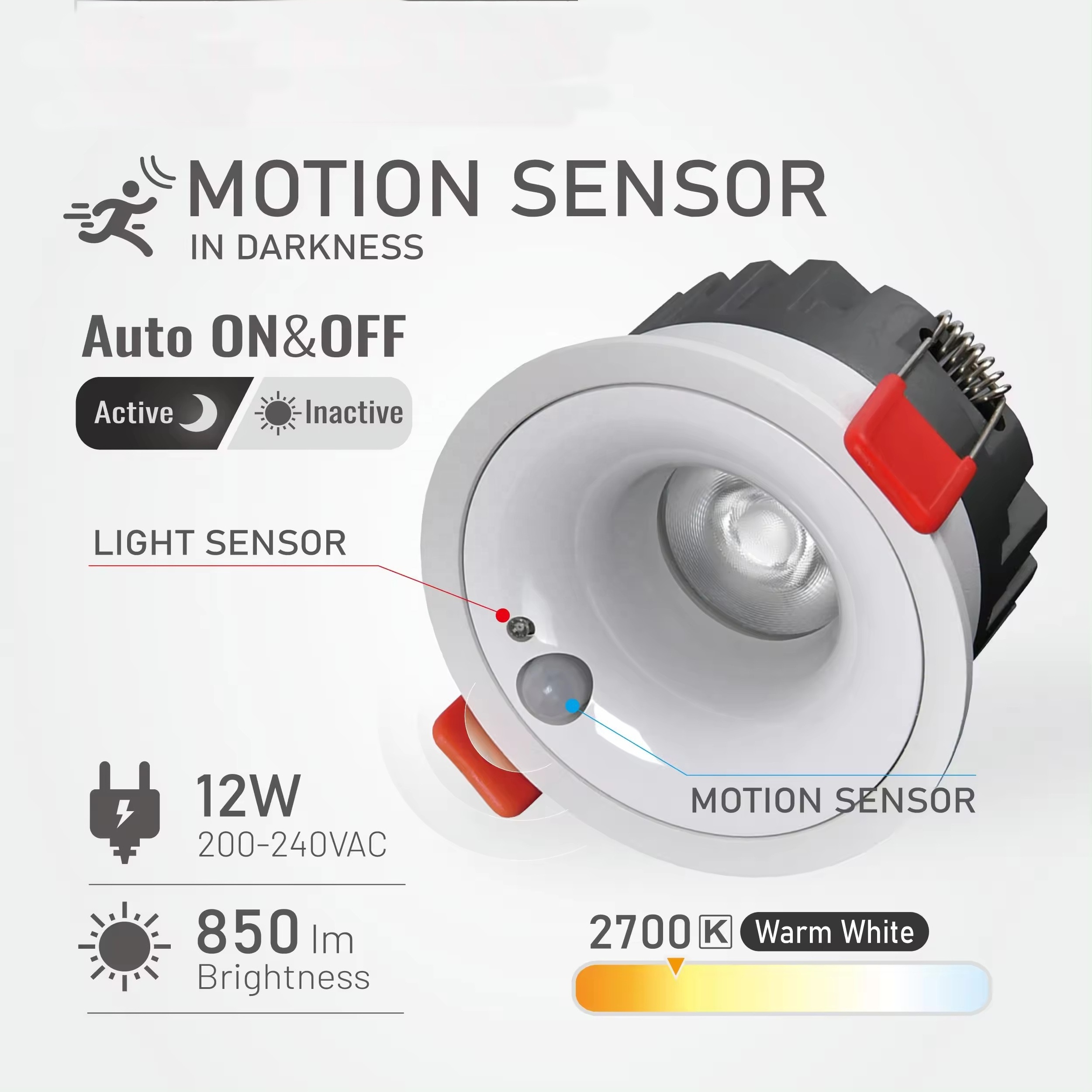 motion sensor   LED Recessed Sensor Commercial Down Light