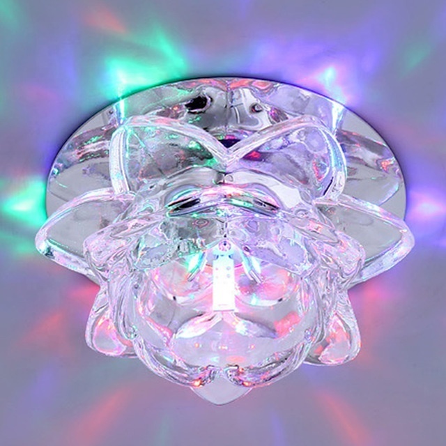 modern crystal colorful 5w led ceiling light