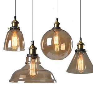 4W  6W 8W Edison bulb  Vintage Farmhouse Decor Pendant Light Retro Amber Glass Industrial Chandelier Lights Fixture