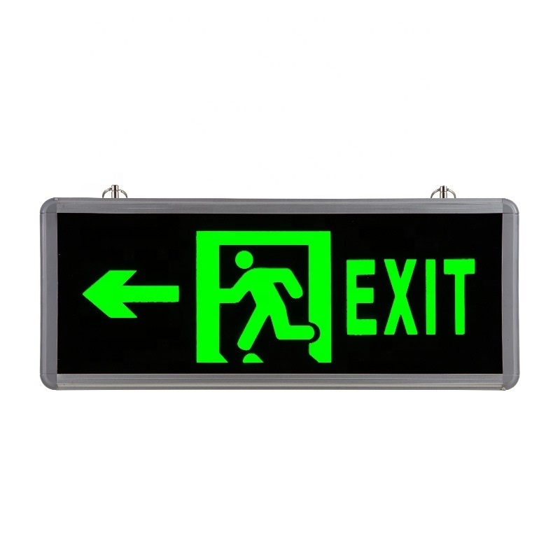 factory price aluminum Spanish SALADA single sided double sided LED emergency EXIT sign indicator light