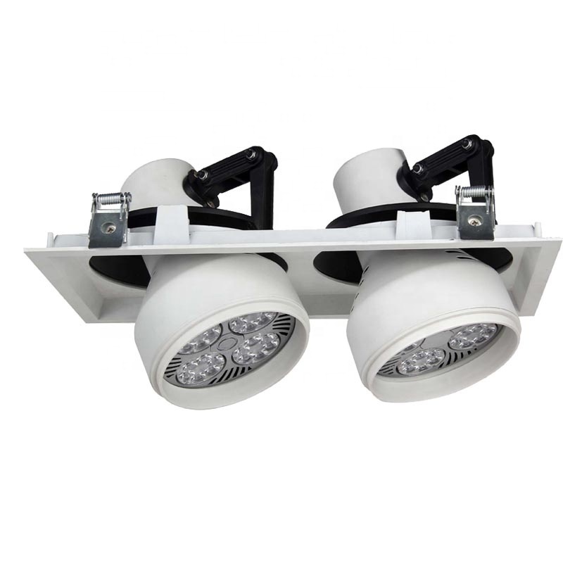 Three Head DownLight Square led  PAR30 holder  AR111 Track Light Fixture