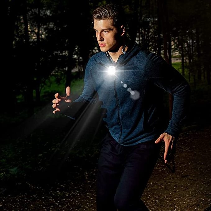 Runners Joggers Camping Hiking Dog Walk Flashlight Clip lamp Usb rechargeable light