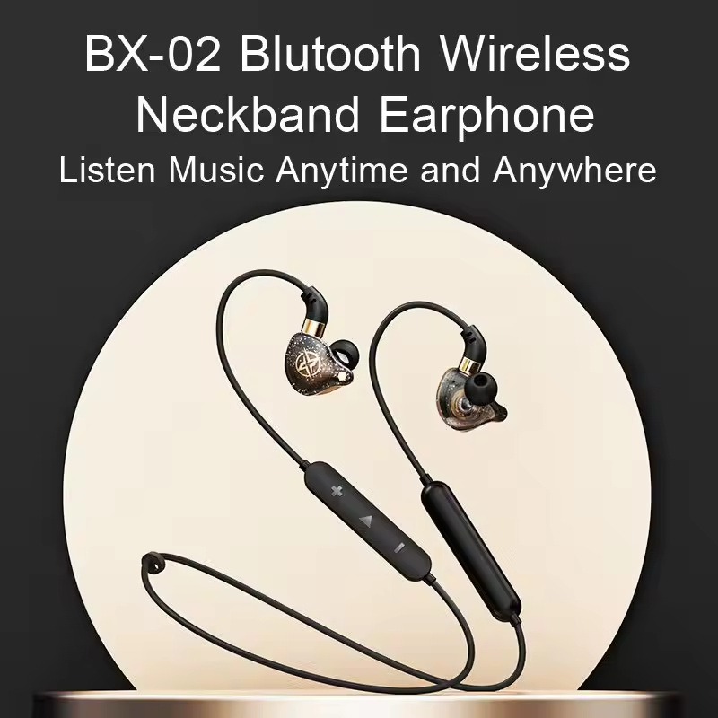 BX-02 Neckband In-ear Earbuds Running Sports Bass Headphones Low Power Dynamic Headset Noise Canceling Wired In-ear Earphone