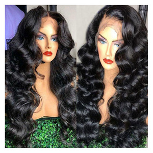 China Vendor Wholesale Virgin Brazilian HD Full Lace Frontal Wigs Natural Transparent Lace Front Human Hair Wig for Black Women