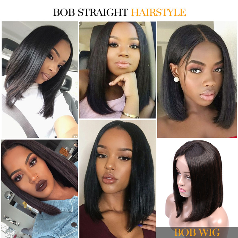 Wholesale 8 Inches Brazilian Bob Wig, Human Hair Short Bob Lace Front Wig, Cheap Brazilian Lace Front Wigs