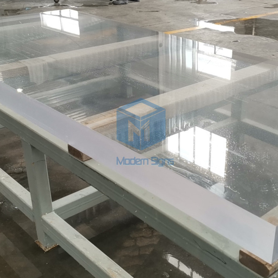 High quality large size 100mm 80mm clear transparent plastic acrylic aquarium panel sheet