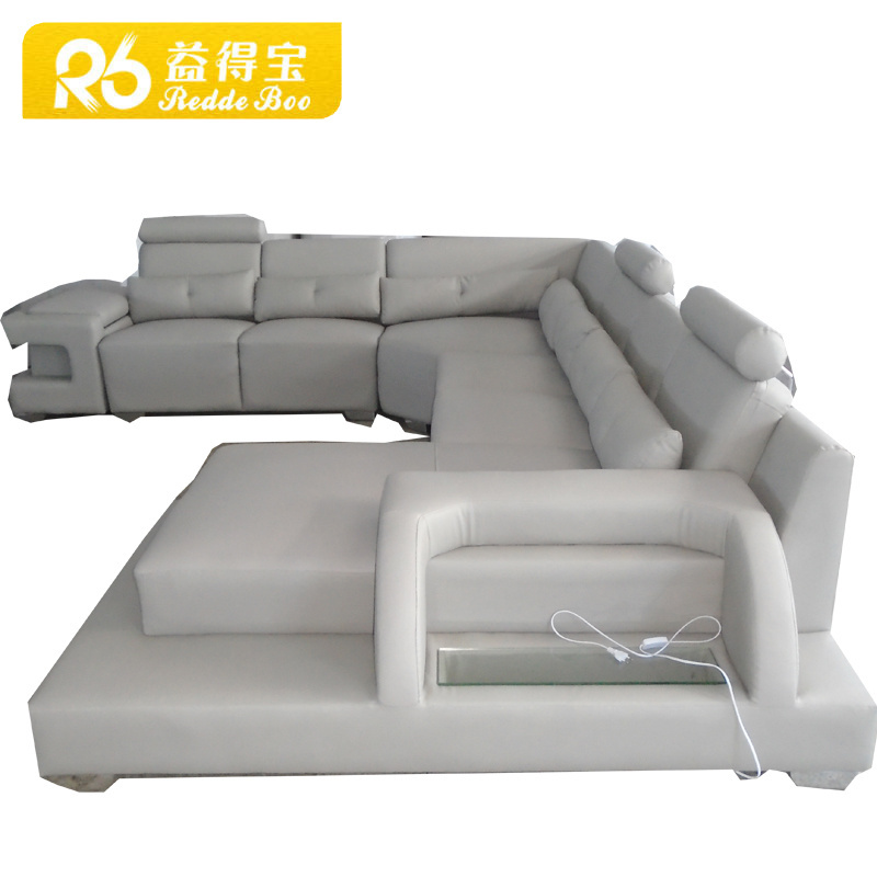 Floor corner sofa elegant modern design l shaped leather sofa