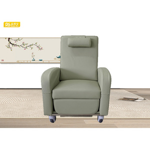 Redde Boo comfortable green PU leather chairs with steel frame for the elderly reclining sofa chair with wheels