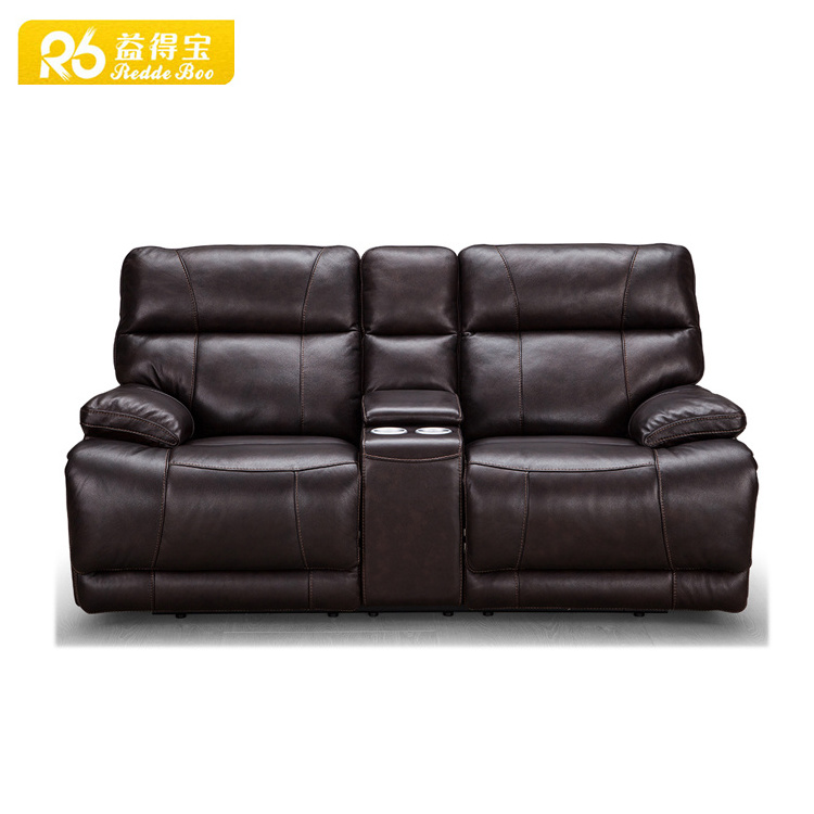 Wholesale Italy full grain leather reclining sofa mobile home furniture R1624