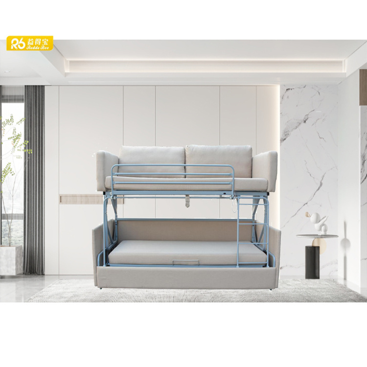 modern furniture 3 in 1 sofa bed metal folding 3 seat sofa bunk bed for home with bed and mattress from china sofa factory