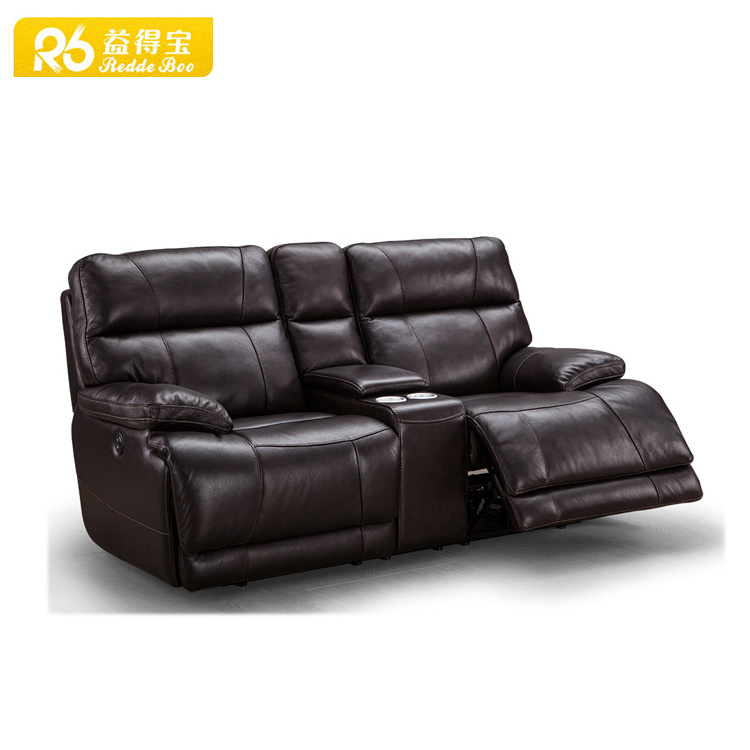 Wholesale Italy full grain leather reclining sofa mobile home furniture R1624