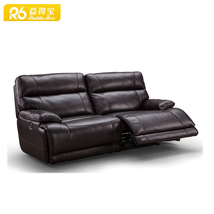 Wholesale Italy full grain leather reclining sofa mobile home furniture R1624