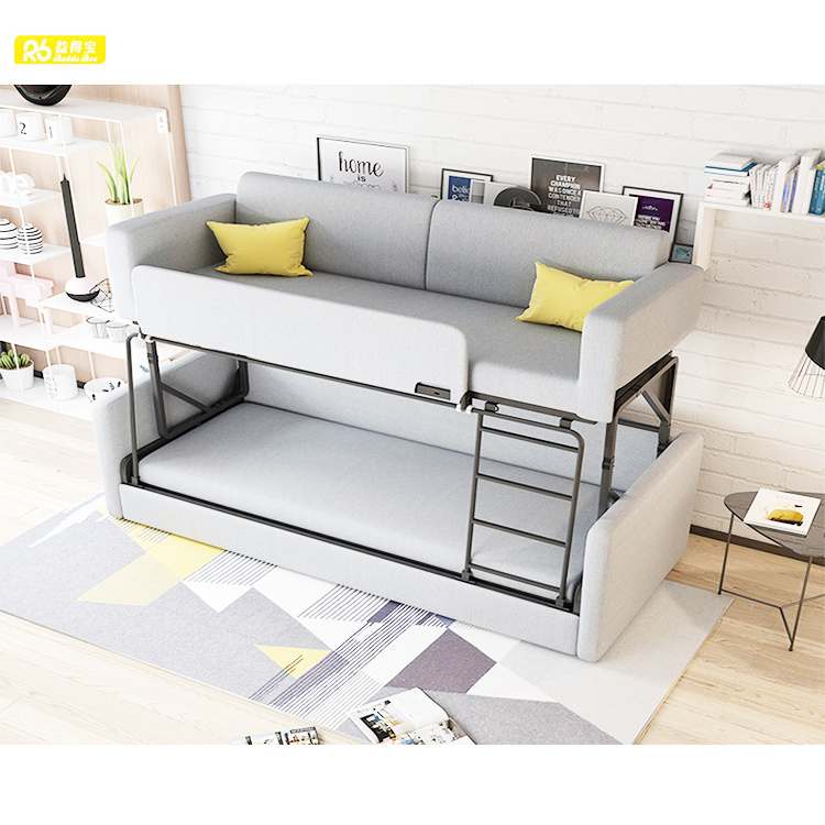 modern furniture 3 in 1 sofa bed metal folding 3 seat sofa bunk bed for home with bed and mattress from china sofa factory