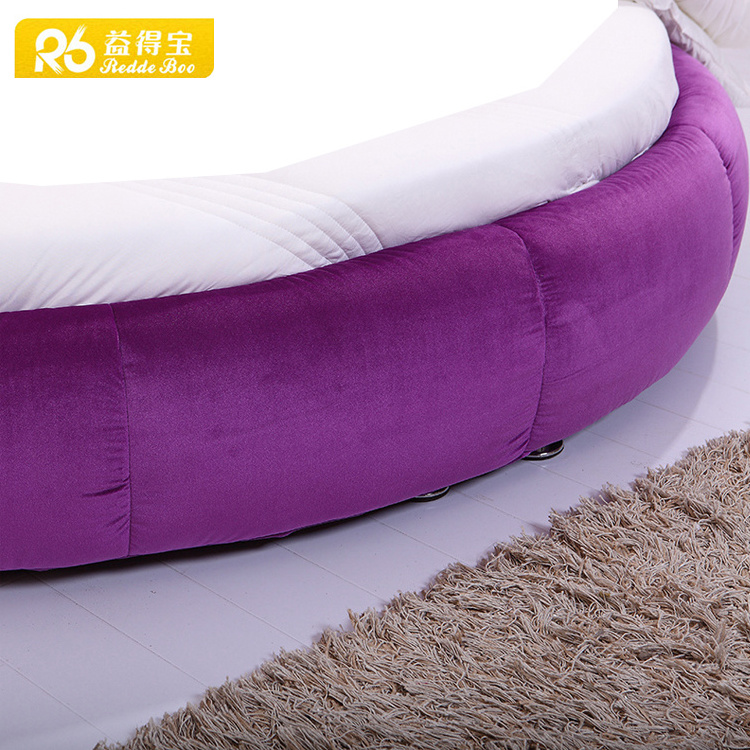 Guangdong furniture round bed set, 3d king size round bed sets for furniture factory