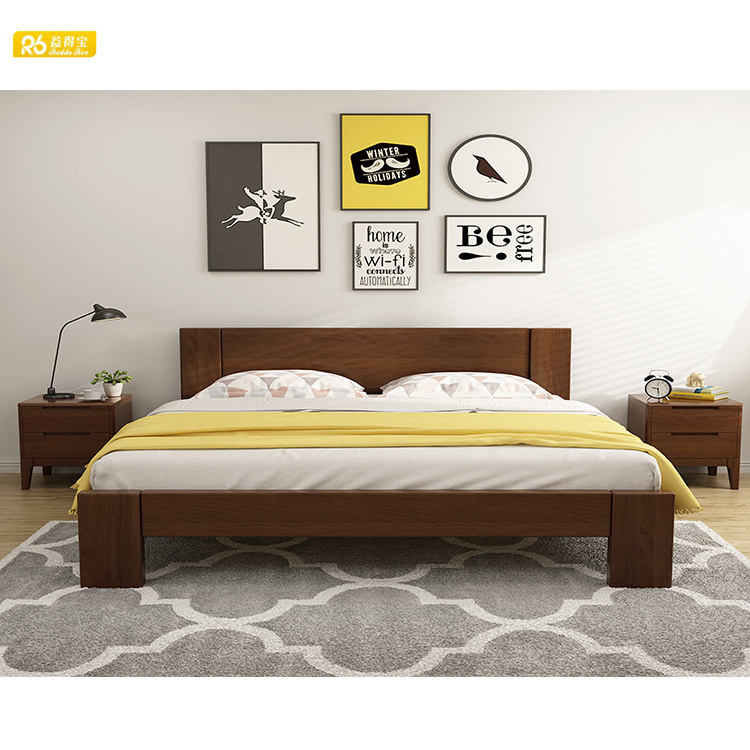 luxury home furniture bed frame king size with girls bed from Chinese king size wood bed room set furniture