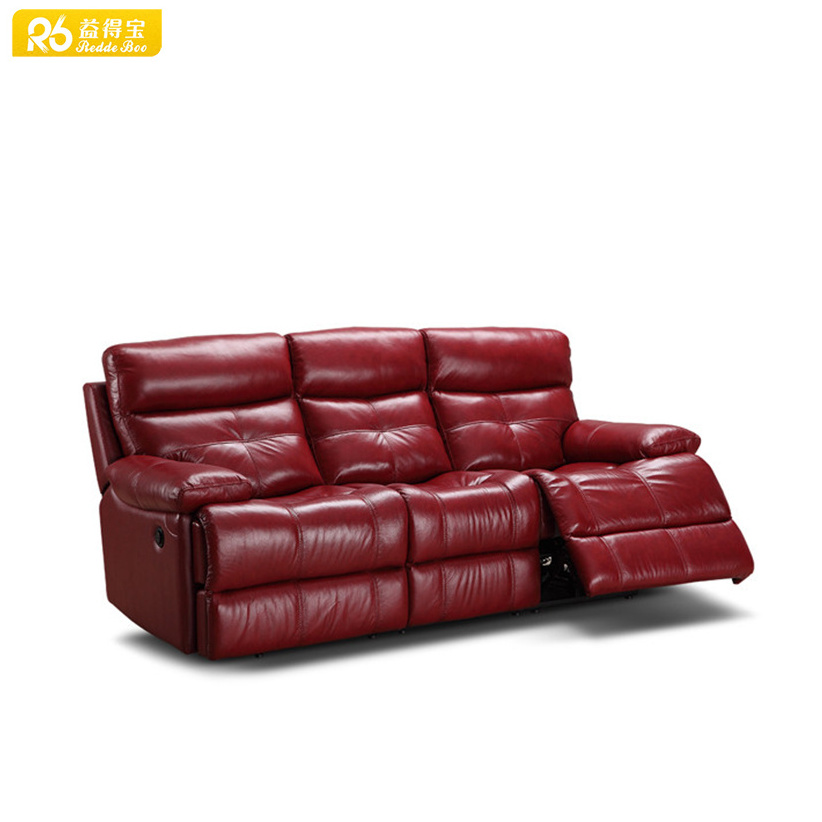 Dark brown furniture decoro curved leather sectional sofa supplier living room furniture leisure comfortable recliner sofa