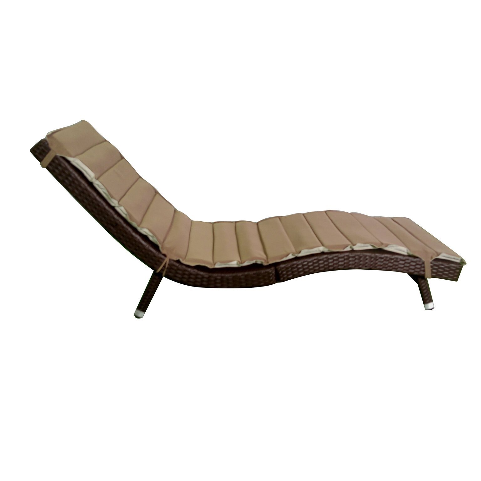 Foldable Sun Loungers Outdoor Patio Sofa Lounge Chaise Beach Chair Garden Furniture Rattan Chaise Lounge Beach Resin Sun Frame