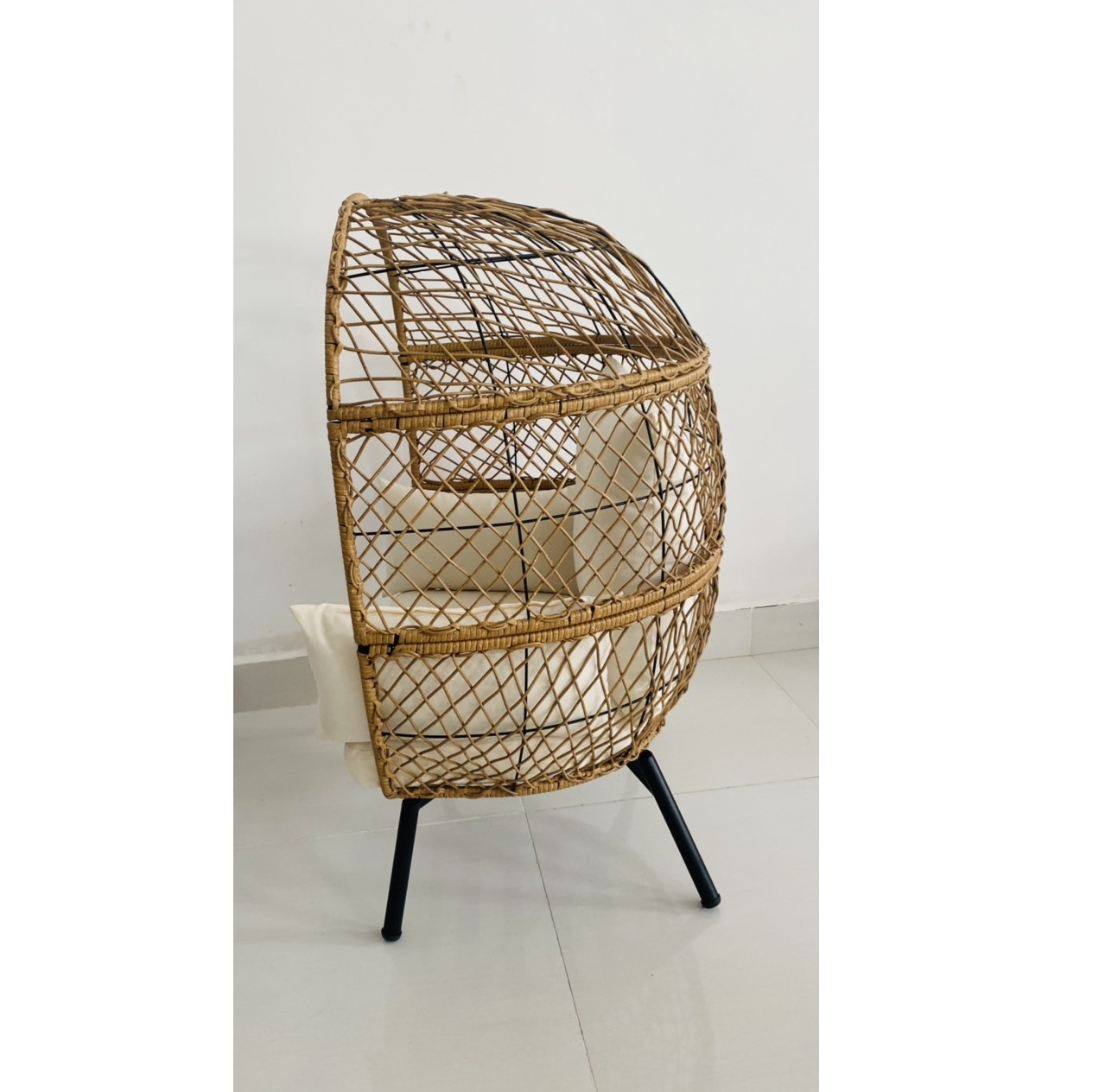 Best seller Patio hanging rattan swing with stand rattan safe and sturdy outdoor egg chair swing from Vietnam