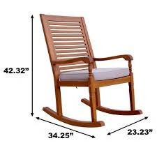 Top Quality Vietnam Teak Garden Chair Outdoor Furniture Teak Wood Rocking Chair