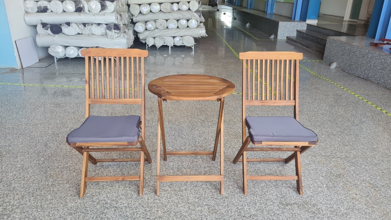 Vietnam Wooden BISTRO SET 3 PCS OUTDOOR ACACIA garden FURNITURE patio chat set furniture from Viet Nam