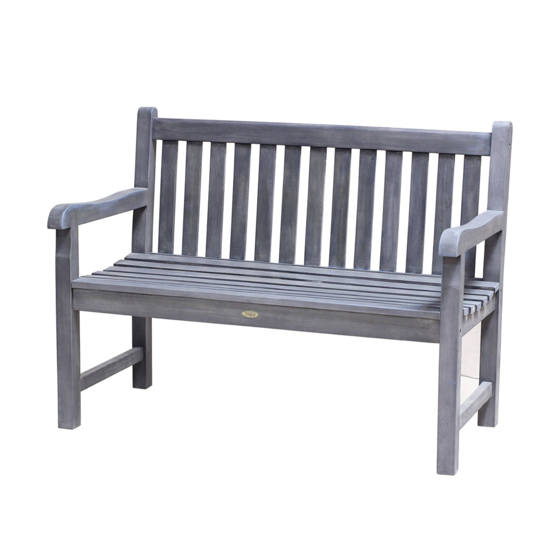 White Outdoor Garden Bench 2-Seater Eucalyptus Bench Garden Furniture Wooden Bench Patio Teak Look on sale