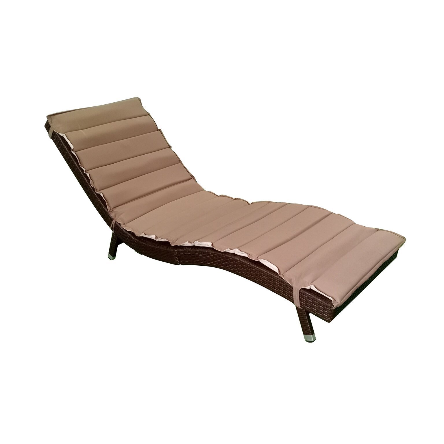 Foldable Sun Loungers Outdoor Patio Sofa Lounge Chaise Beach Chair Garden Furniture Rattan Chaise Lounge Beach Resin Sun Frame