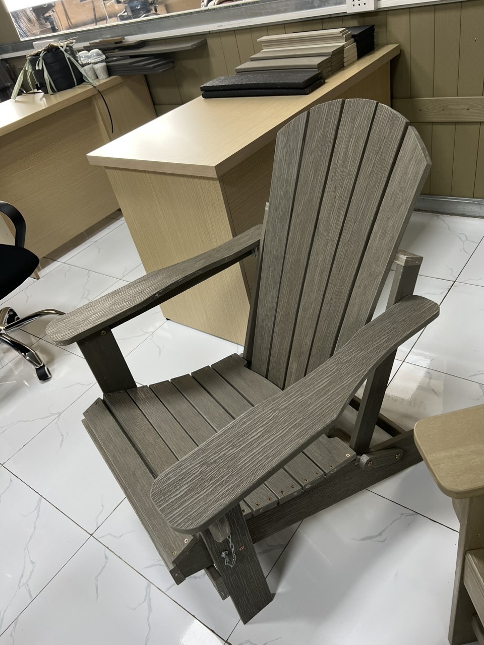 High quality HDPE rocking adirondack chair