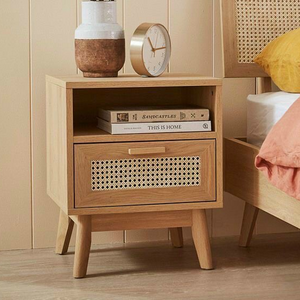 Vietnam Modern simple nightstand Household wood storage cabinet Bedroom bedside cabinet for Sale