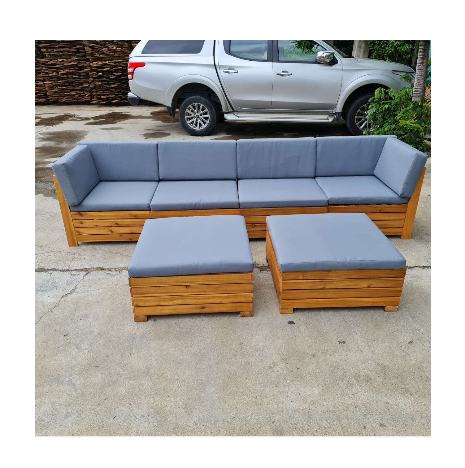 Modern Outdoor Garden Sets Patio Hotel Bistro Leisure Wicker Rattan Lounge Corner Sofa Furniture Luxury Wicker Sofa Set