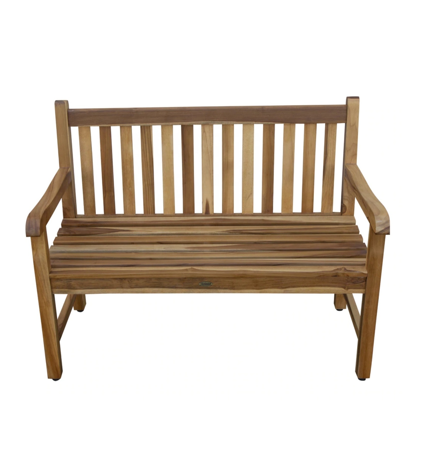 White Outdoor Garden Bench 2-Seater Eucalyptus Bench Garden Furniture Wooden Bench Patio Teak Look on sale