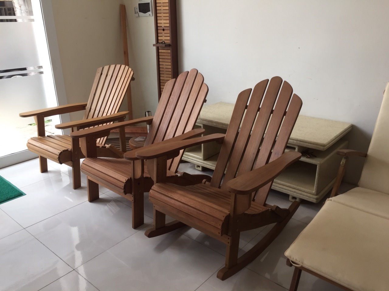 Top Quality Vietnam Teak Garden Chair Outdoor Furniture Teak Wood Rocking Chair