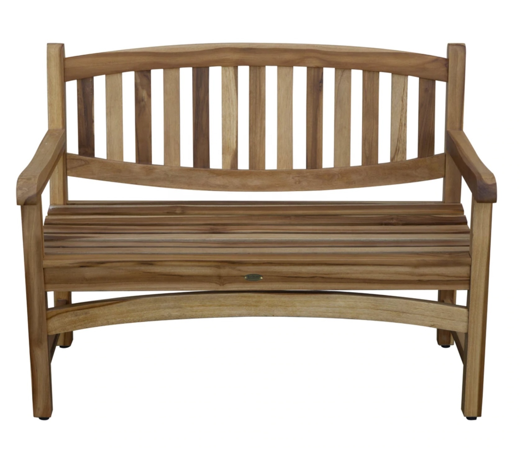 White Outdoor Garden Bench 2-Seater Eucalyptus Bench Garden Furniture Wooden Bench Patio Teak Look on sale