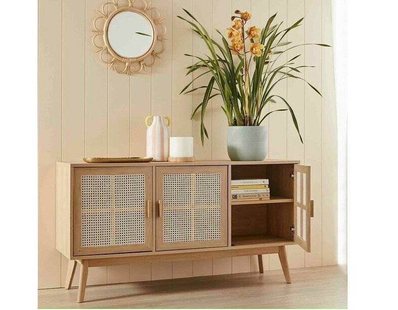 Vietnam  High Quality Rattan Home Decor Cabinets with Wood Frames Living Room Furniture