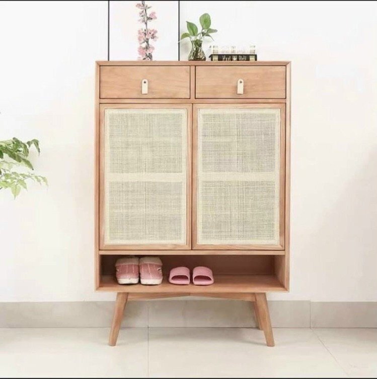 Vietnam  High Quality Rattan Home Decor Cabinets with Wood Frames Living Room Furniture