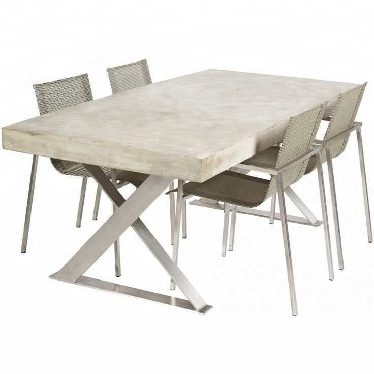 lightweight fiber concrete cement furniture tables cement top with acacia wooden leg