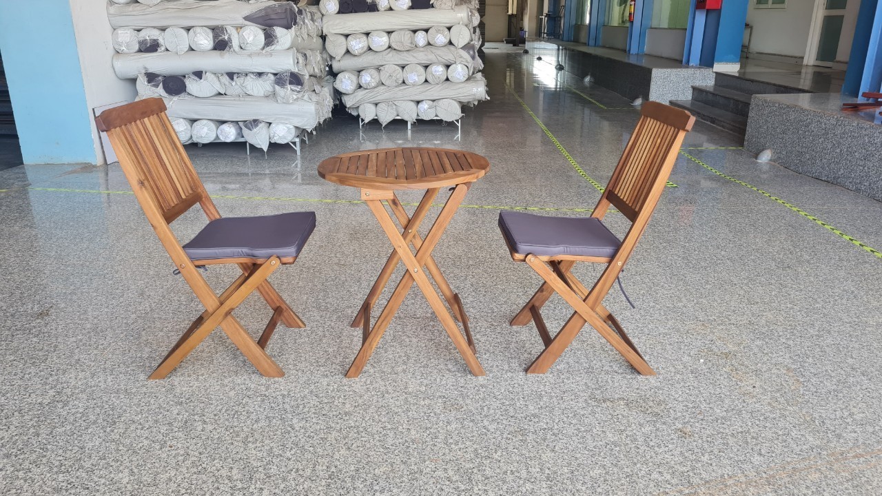 Vietnam Wooden BISTRO SET 3 PCS OUTDOOR ACACIA garden FURNITURE patio chat set furniture from Viet Nam