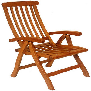 outdoor furniture garden acacia solid wood from Vietnam folding five position dining chair outdoor garden chair