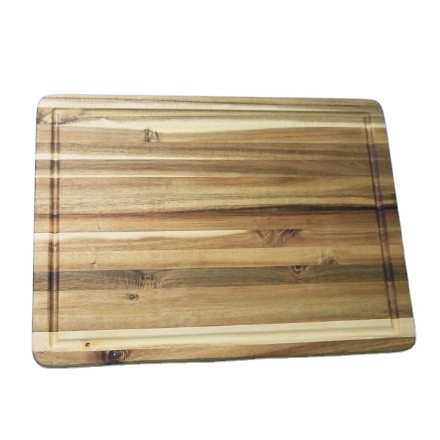 Large Natural Kitchen vegetable Bamboo Cutting Board Chopping Blocks end grain Teak wood  from Vietnam