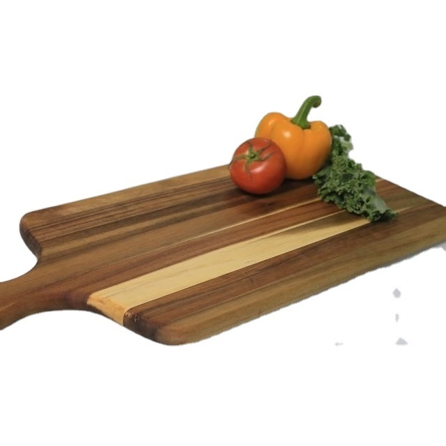 Large Natural Kitchen vegetable Bamboo Cutting Board Chopping Blocks end grain Teak wood  from Vietnam