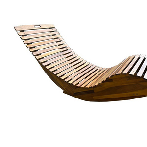 best seller Rocking sun lounger foldable wooden garden furniture Acacia Sofa Bed from Vietnam