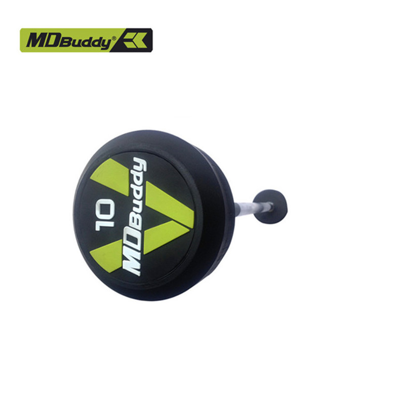 MDBuddy New Design Rubber Coated Weighted Lifting Barbell Set Fixed Barbell