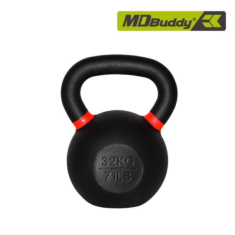 MDBuddy Iron Cast Power Kettlebell with Color Ring Free Weights for Strength Training