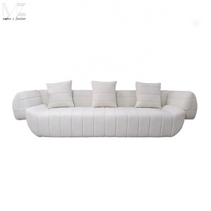 Modern Design 3 4 Seater Tactile Long Boat Sofa Teddy Boucle Living Room Sofas Sets Velvet Settee Loveseat Home Furniture