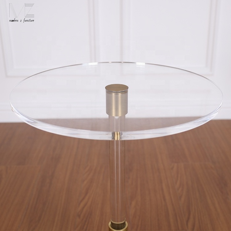 Wholesale Home Design Round Acrylic Top Crushed Diamond End Table Sparkle Shine Crystal coffee Side Table