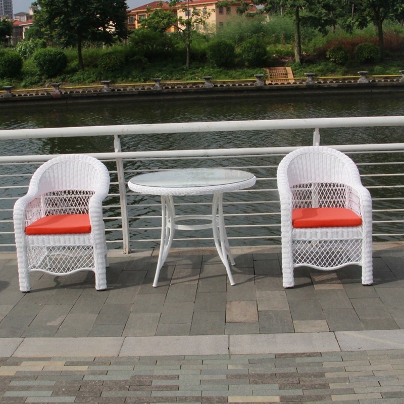 Patio Wicker Waterproof Furniture Garden Sofa white Rattan bali Outdoor furniture