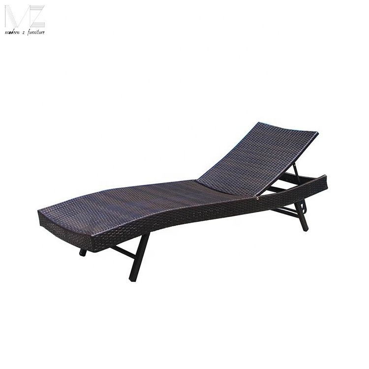 Modern Hotel Project Muebles De Jardn Outdoor Pool Furniture Sunbed Rattan Wicker Outdoor Sun Chaise Lounge Chairs