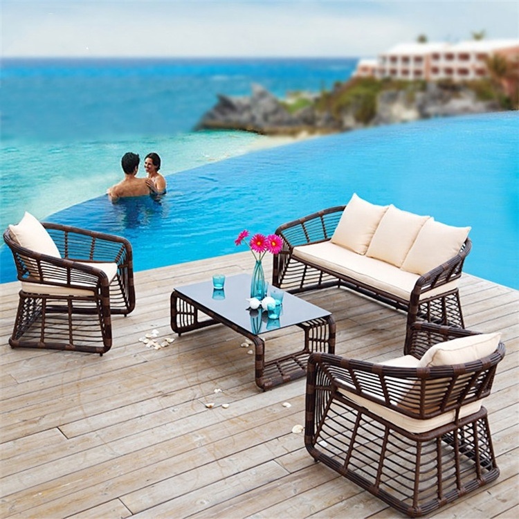 Modern Style Waterproof Outdoor Patio Furniture Sofa Set garden chairs outdoor furniture rattan Sets