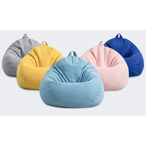 Colorful Custom Lazy Sofa High Back Support Round Foldable Single Tatami Round Big Lazy bean bag giant puff sillon Sofa Chair