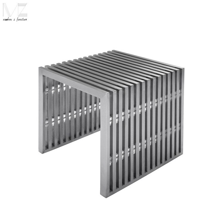 Stainless Steel Metal Shiny Silver Waiting Room Bench Seat