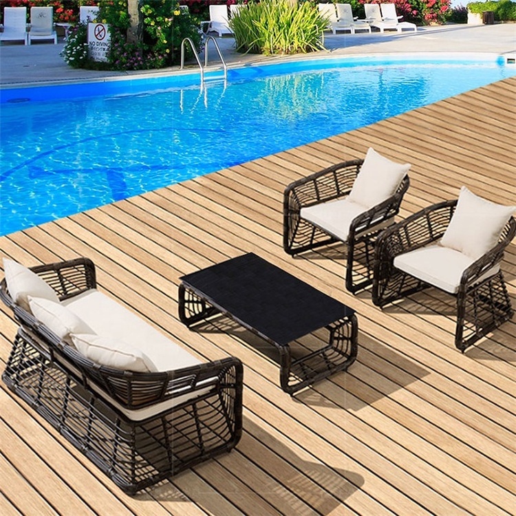 Modern Style Waterproof Outdoor Patio Furniture Sofa Set garden chairs outdoor furniture rattan Sets